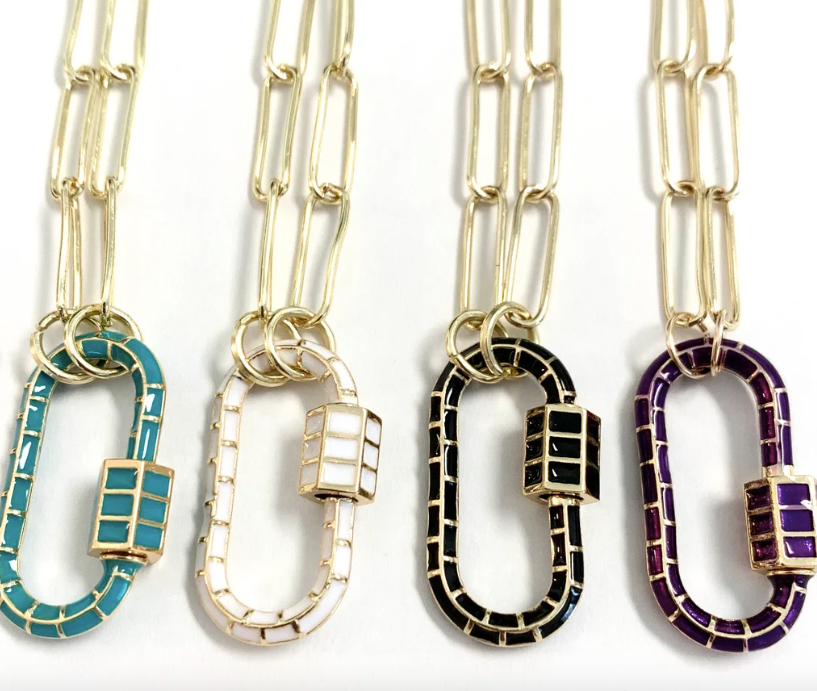 Enamel Paperclip Carabiner