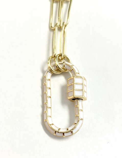 Enamel Paperclip Carabiner