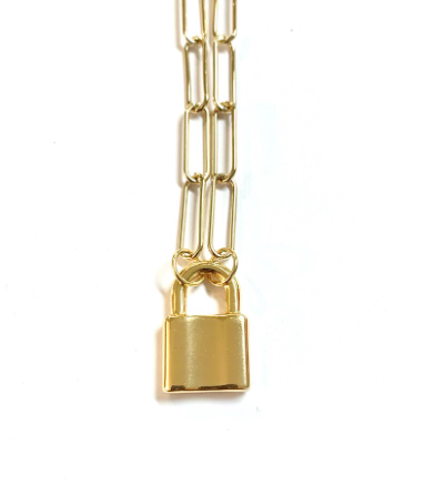 Padlock on a Paperclip Chain