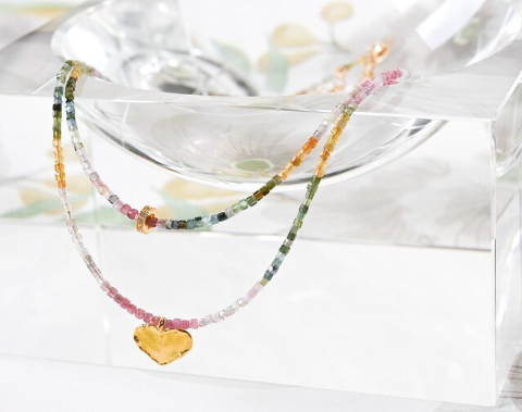 Tourmaline Necklace With Heart