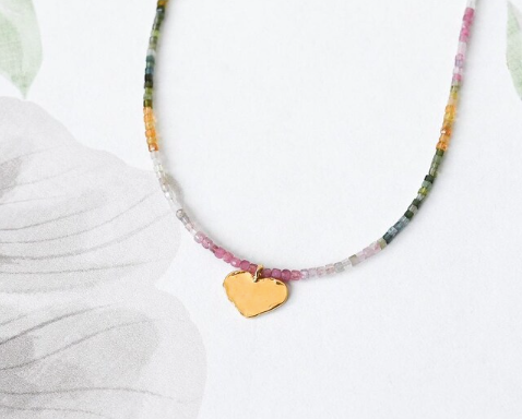 Tourmaline Necklace With Heart