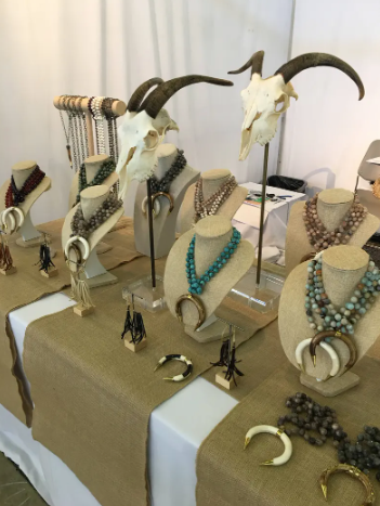 OX Bone Necklace With 12mm Amazonite