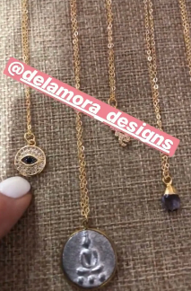 Evil Eye on Gold Chain / Buddha on Gold-Filled Chain