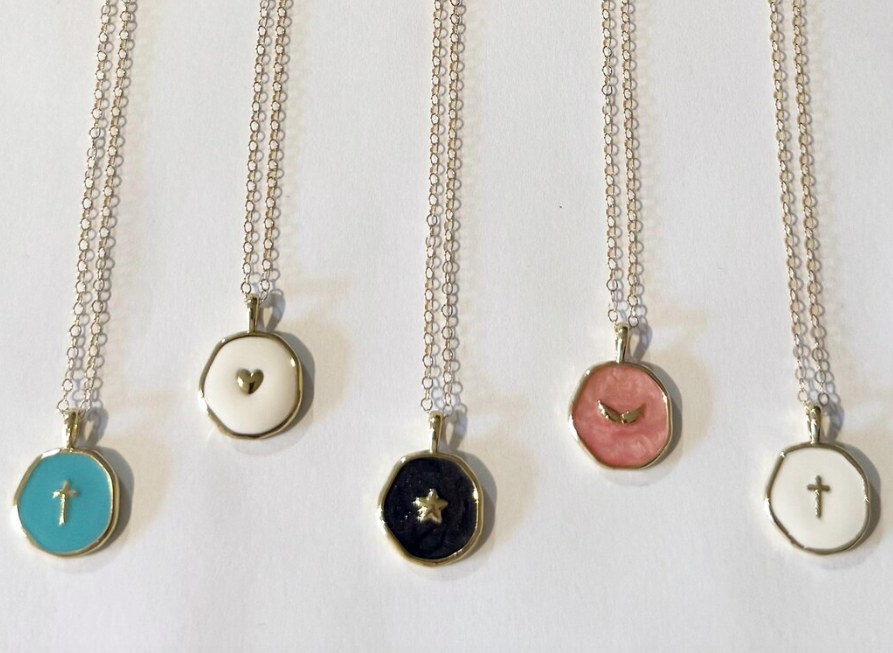 Enamel Charm Necklace