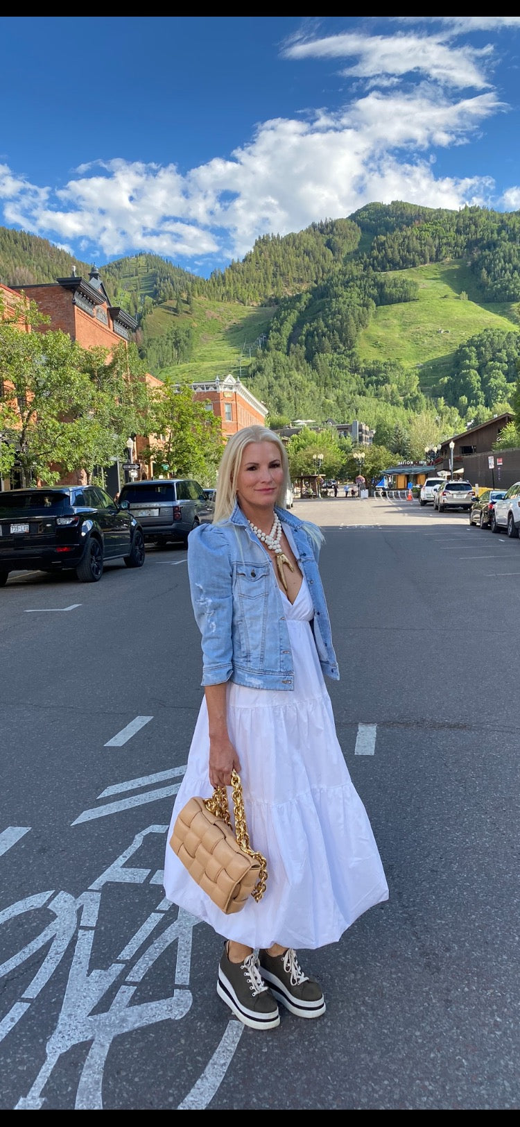 White Coral Necklace with Ox Bone Flat Antler